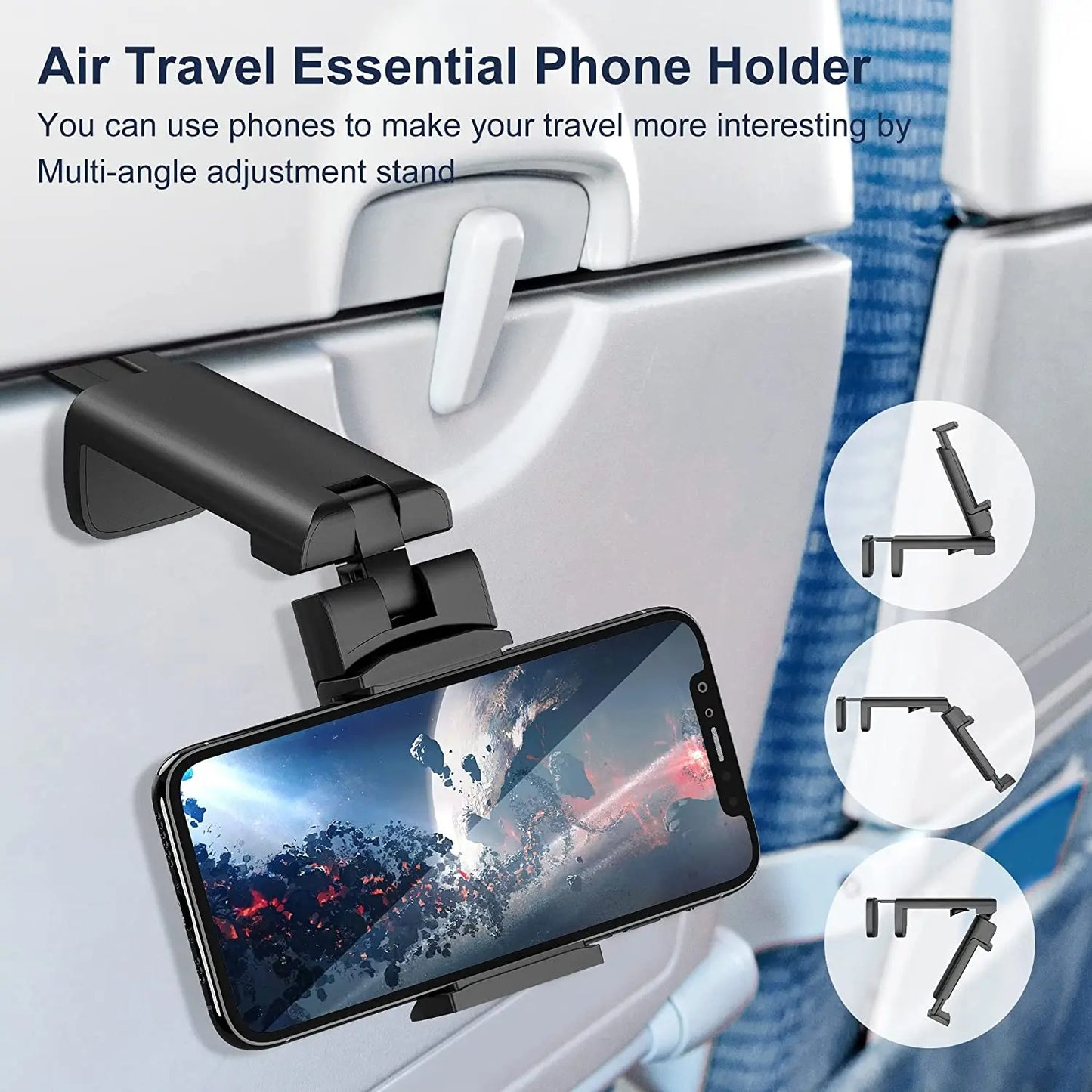 Multifunctionele telefoonhouder | Handig voor je volgende vlucht!