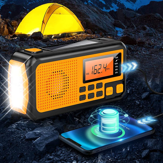 Nivacasa™ - Handaangedreven multifunctionele Noodradio op Zonne-energie